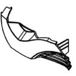 Front Body Panel (A) for Zodiac MX6 Pool Cleaner - A0211000 - 2