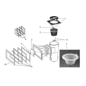 BWT skimmer SL119/SB118 for liner and concrete pools – white