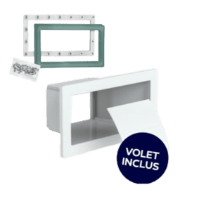 Skimmer renovation kit with mouth faceplate in white for pool maintenance.