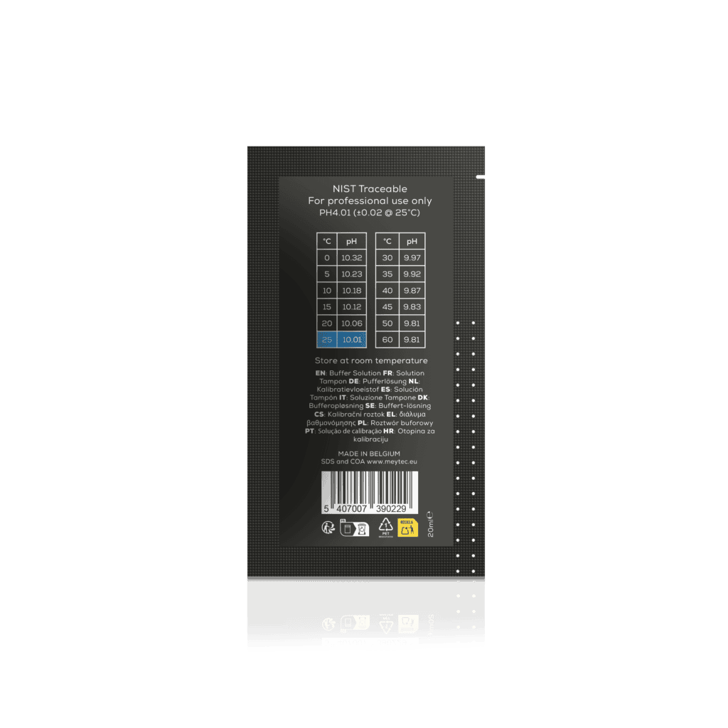 Meytec buffer solution - pH 10.01 - sachet 20 ml - 2