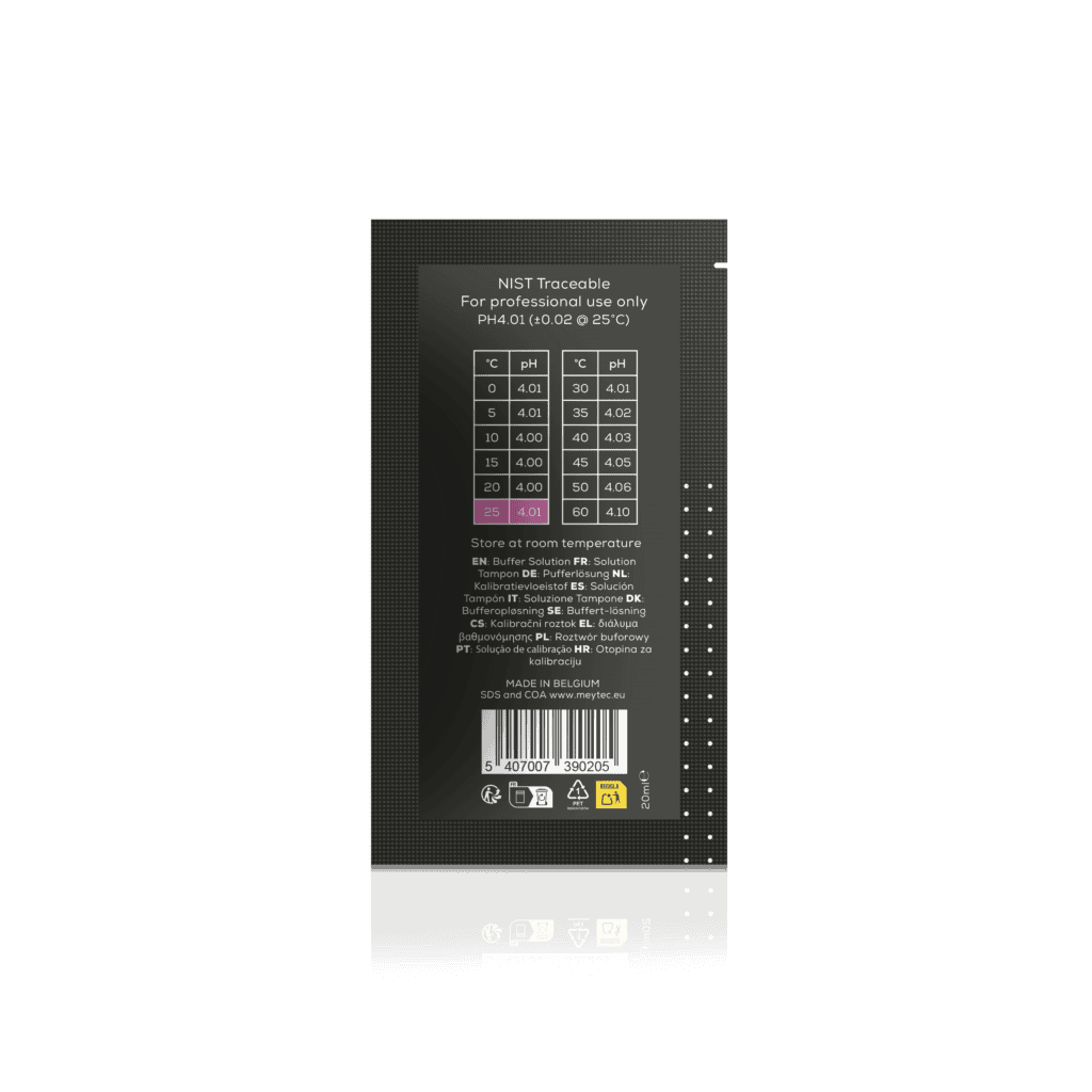 Meytec buffer solution - pH 4.0 - sachet 20 ml - 2