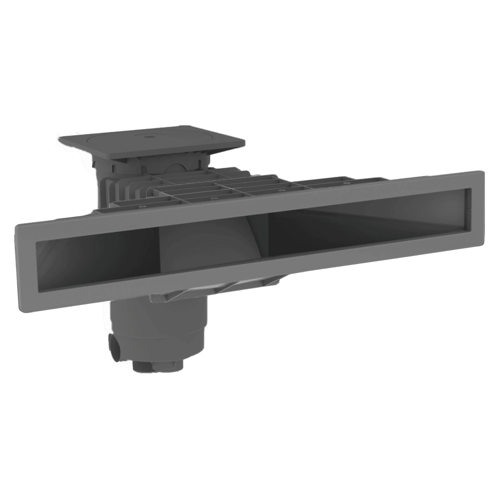 Weltico skimmer A800 design anthracite for concrete, liner and shell pools - 1