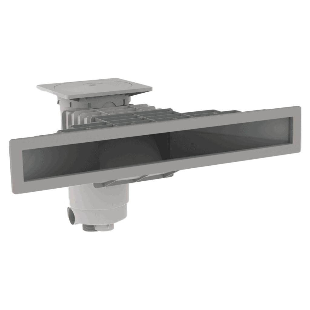 Weltico skimmer A800 design grey for concrete, liner and shell pools - 1