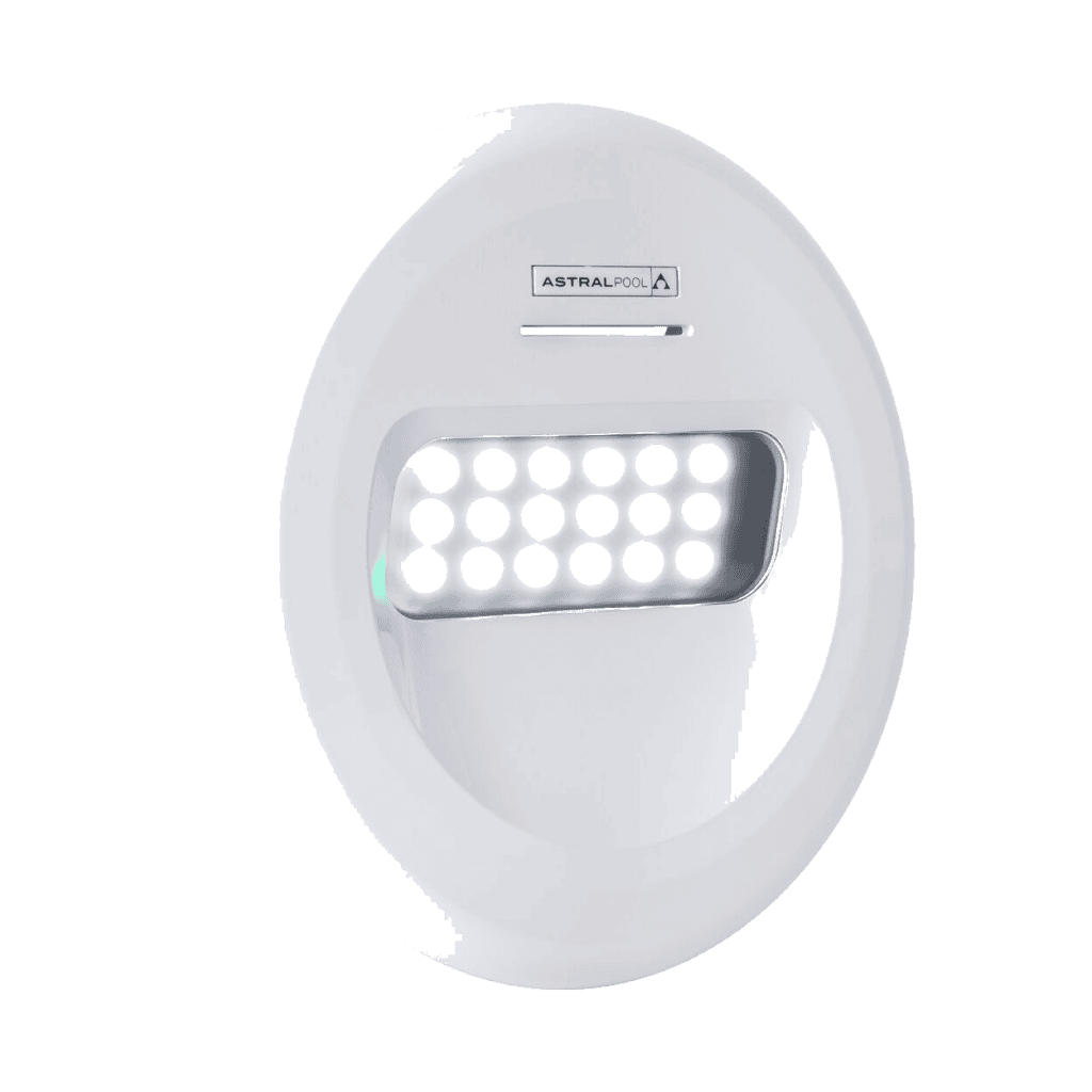 AstralPool 59807 LumiPlus Design White LED Projector with Pure White Decorative Ring - 1