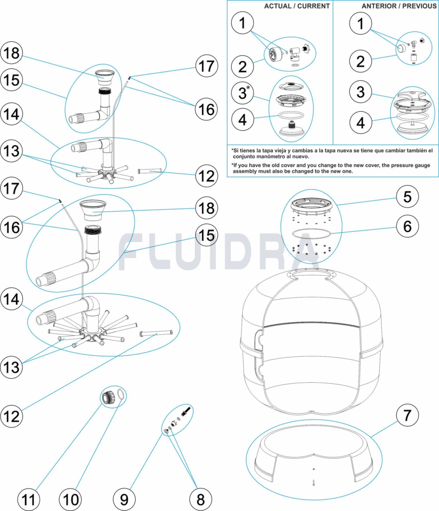 Astral - Filter Aster Ø 600 mm spare parts - 1