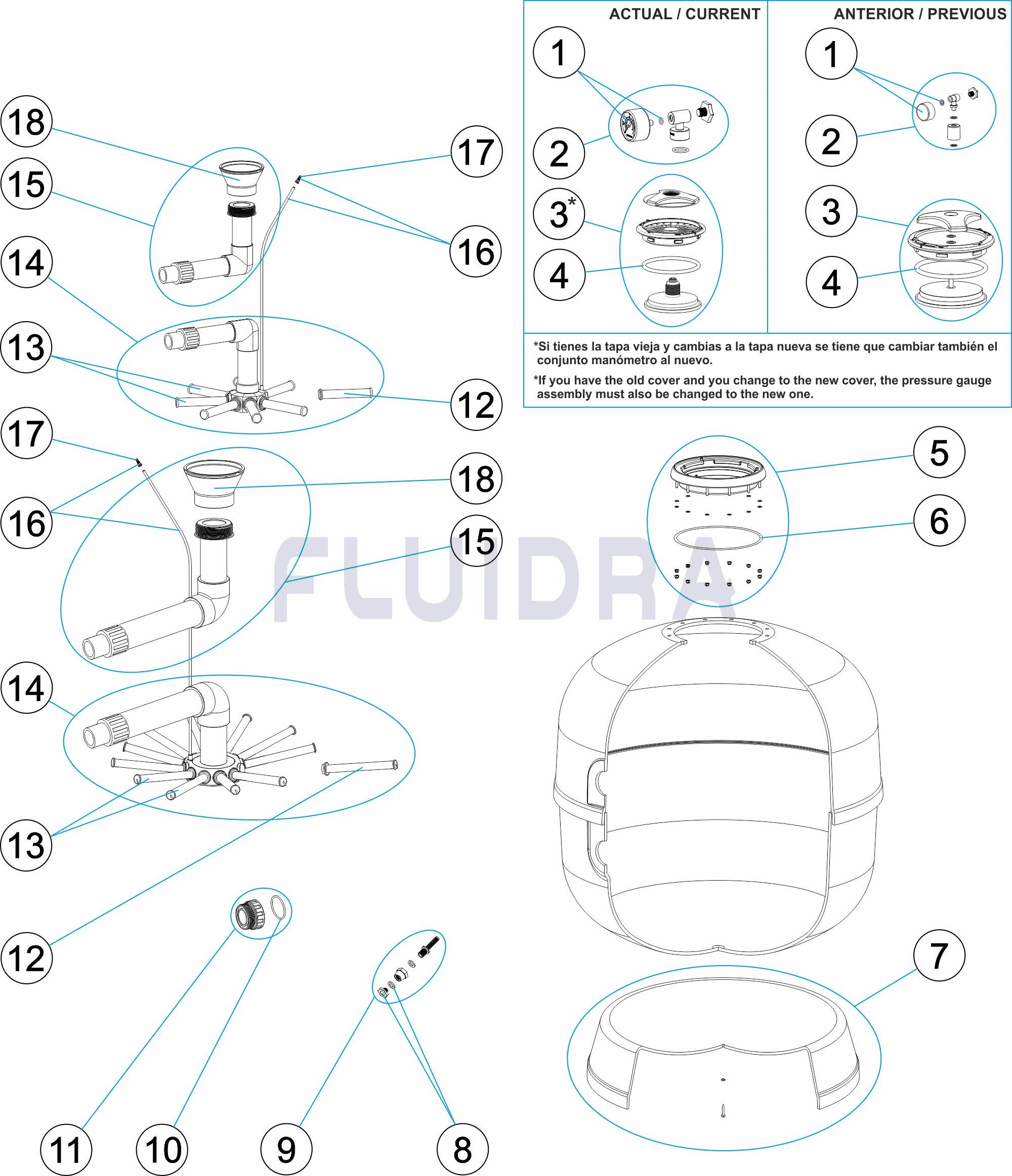 Astral - Filter Aster Ø 600 mm spare parts - 1