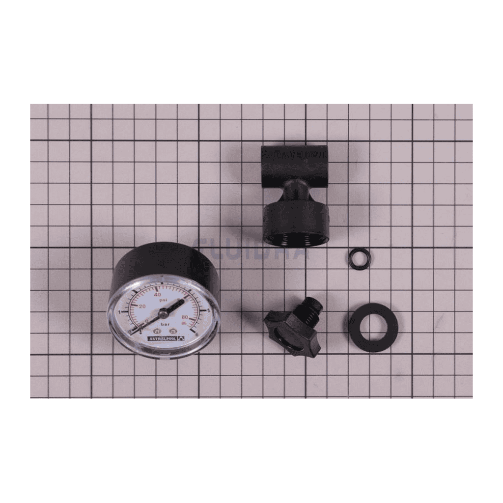 Fluidra - Complete Pressure Gauge Unit 6 kg/cm² for Aster 4-Bar Sand Filter (Current Model) - 1