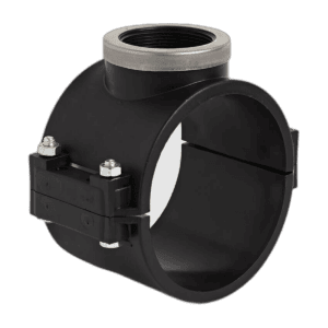 Flotide/MEGA - PP Bolt Saddle Clamp 50 mm × ½" Female Thread 16 bar (Pack of 3) - 0120548