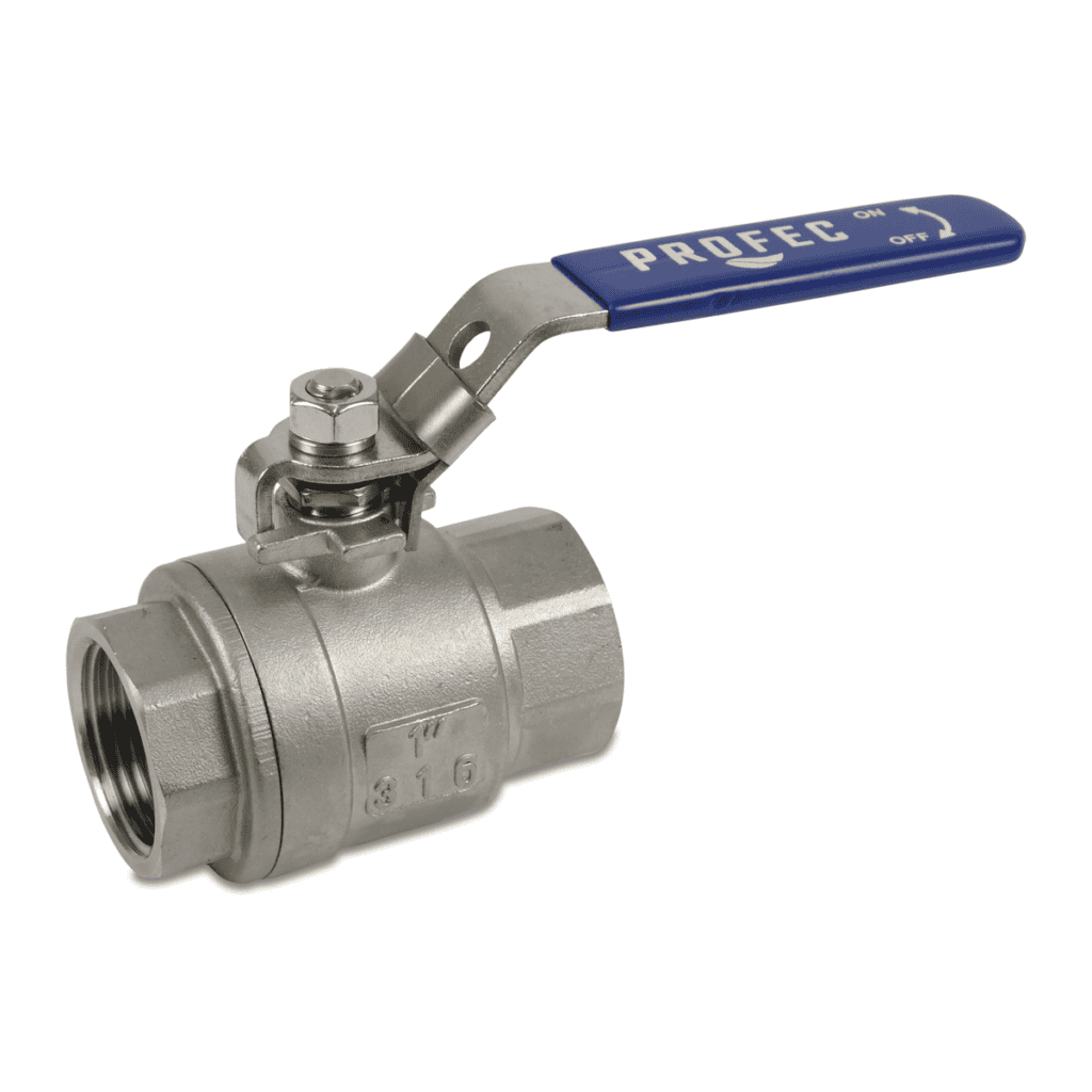 Profec - 2-Piece Ball Valve Stainless Steel 316 4" Female Thread 64 bar - 0090950 - 1