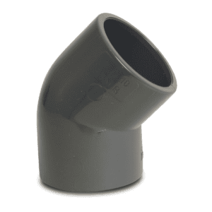 Profec - Profec-elleboog 45° PVC-U 110 mm, lijmverbinding, 16 bar, grijs