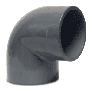 Profec - 90°-bochtstuk PVC-U 25 mm, lijmverbinding, 16 bar, grijs - 0111824