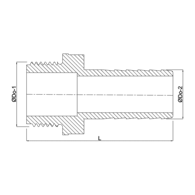 Profec - Hose Tail Adaptor Brass 1/4" Male x 10 mm 30 bar - 0411750 - 2