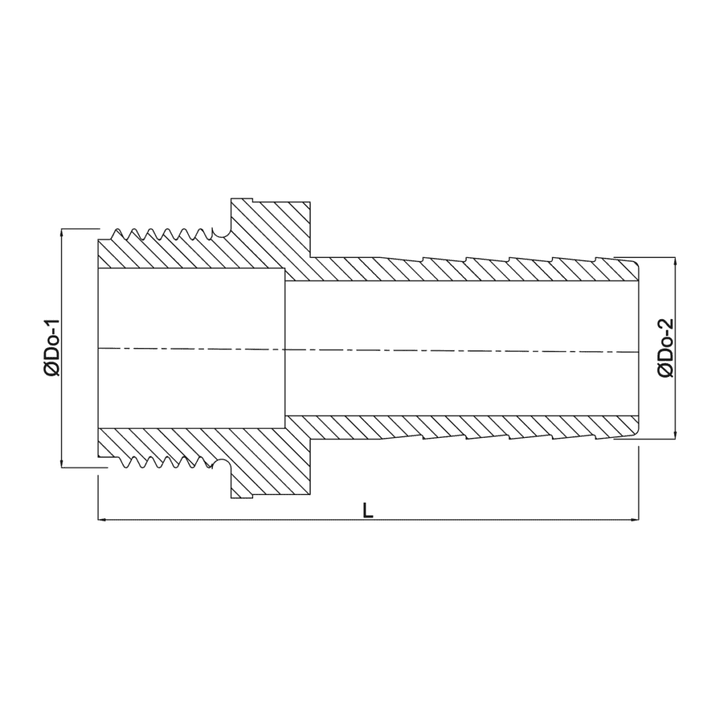 Profec - Raccord fileté en laiton 1/4" x 13 mm, filetage mâle, 30 bars - 0411804 - 2