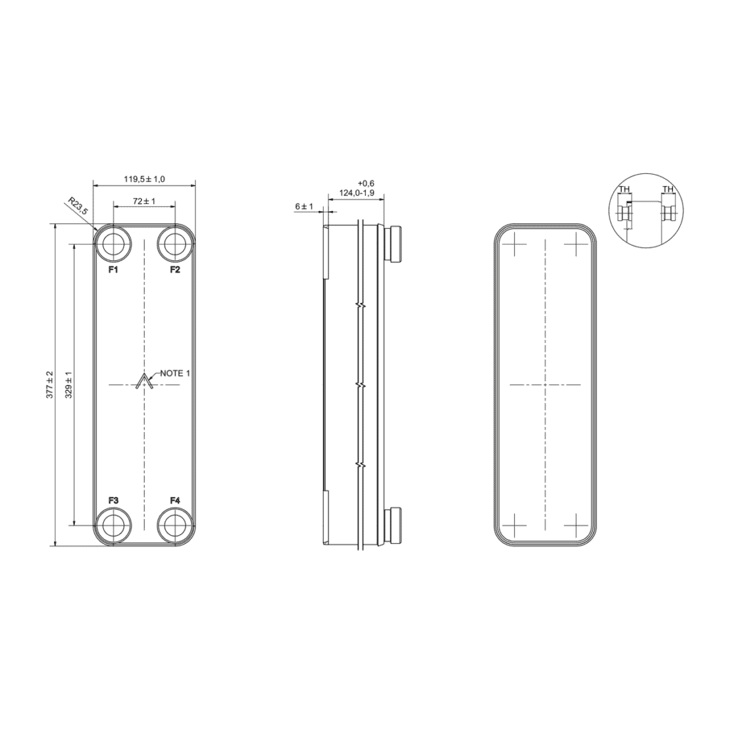 Heat exchanger stainless steel 316 male thread BDW16DWHx40 - 7008066 - 2
