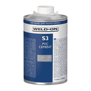 Weld-On - Cola de PVC à base de solvente S3, 1 litro, com pincel KIWA - 7043495