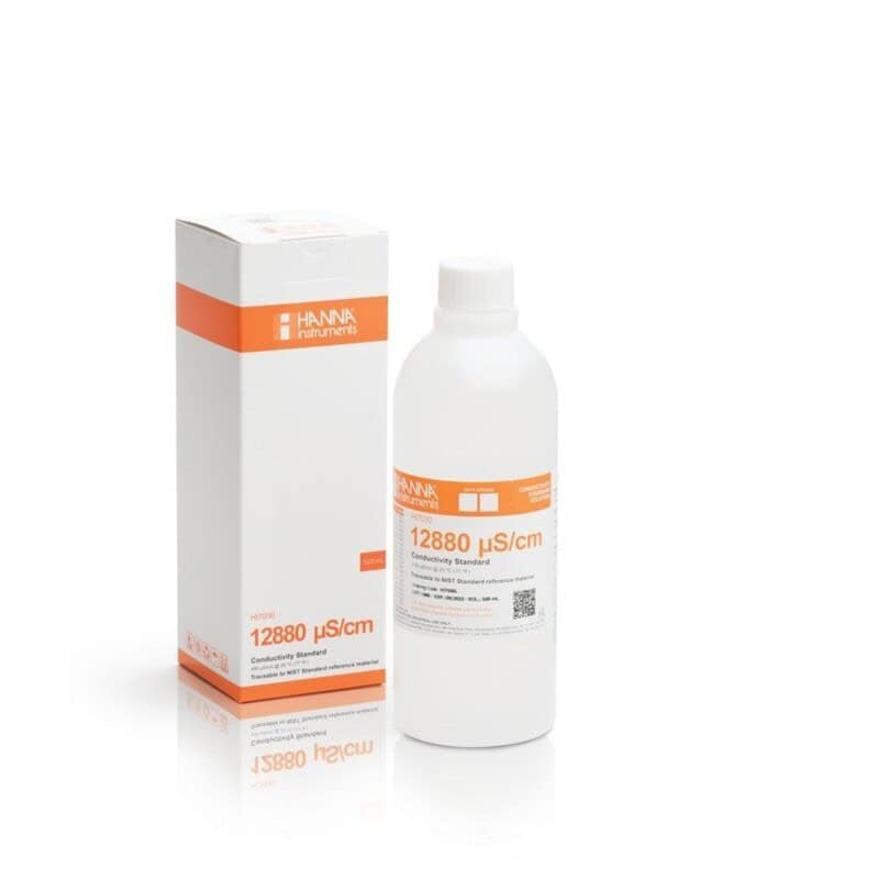 Hanna Instruments Conductivity Calibration Solution 12880 µS/cm, 500 ml Bottle (HI7030L) - 1