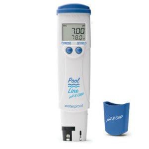 Medidor de bolso à prova de água para pH, ORP e temperatura da gama Pool Line da Hanna Instruments (HI981214)