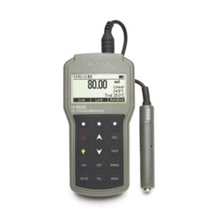 Aparat portabil rezistent la apă Hanna Instruments pentru măsurarea conductivității electrice (EC), a totalului de solide dizolvate (TDS), a temperaturii și a rezistivității, cu memorie (HI98192)