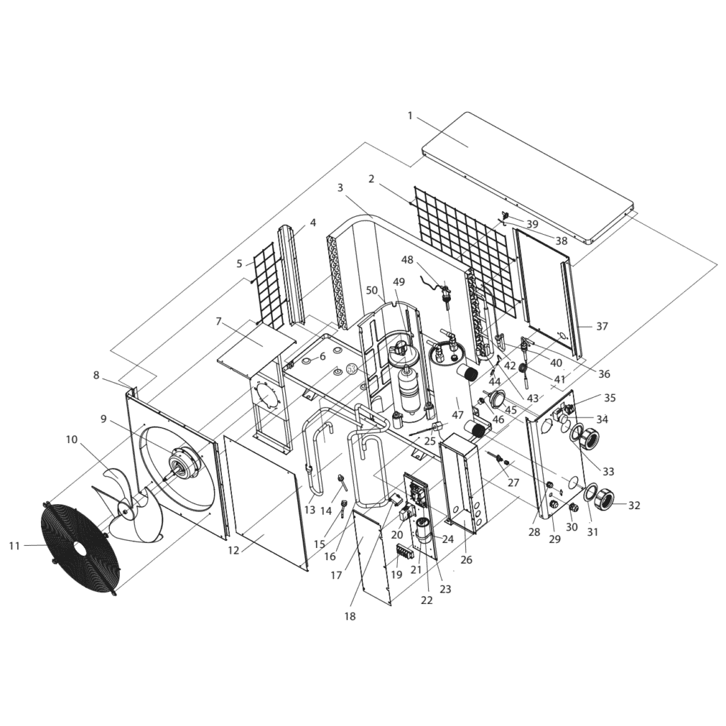 Eco 12 Heat Pump exploded view & spare parts - 1