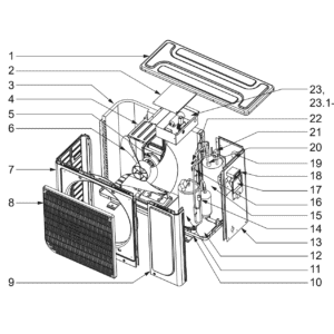 Exploded view — FLOTIDE HEAT PUMP , TYPE A ON/OFF (TYPE A13/32)