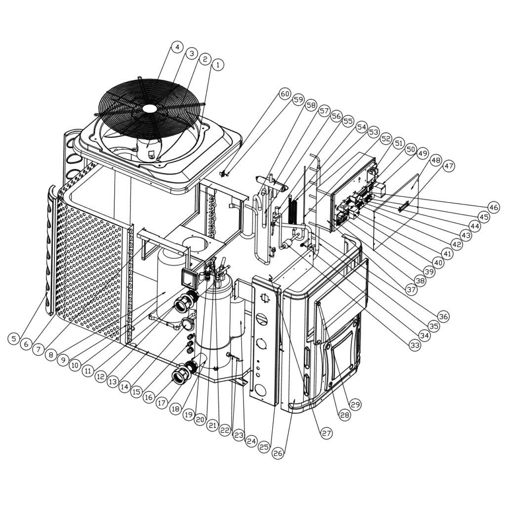 Hydro-Pro Heat Pump (Type 26T) exploded view & spare parts - 1