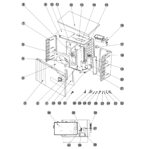 Exploded view — NORSUP HEAT PUMP INVERTER, TYPE SILENT-PRO SG (TYPE 17)