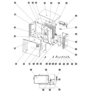 Exploded view — NORSUP HEAT PUMP INVERTER, TYPE SILENT-PRO SG (TYPE 20)