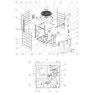 Exploded view — NORSUP HEAT PUMP, TYPE PV INVERTER (TYPE P13V/32)