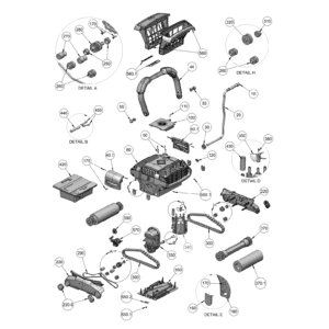 Exploded view — NORSUP ROBOT POOL CLEANER, TYPE CYCLONE X2
