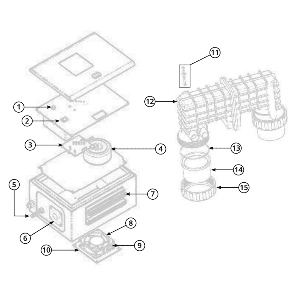 SC Max Chlorinator (Last Sold 2020) exploded view & spare parts - 1