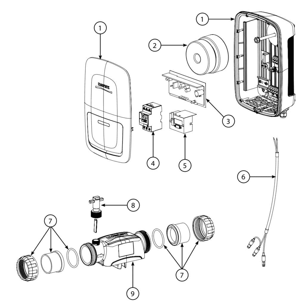 ProGenius Chlorinator (DPG14 / DPG23, Last Sold 2019/21) exploded view & spare parts - 1