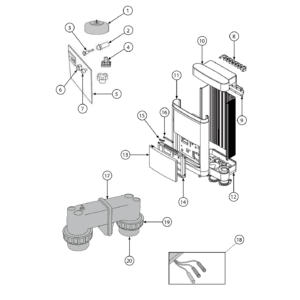 Exploded view — EcoSalt Chlorinator (Last Sold 2017, MES series)