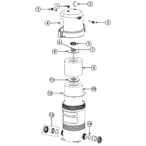 Exploded view — CrystalClear ER Cartridge Filter (DCC225 / DCC270)