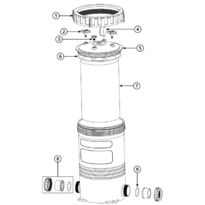 Exploded view — CrystalClear ER Cartridge Filter (DCC135 / DCC180)