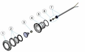 Luminaire AstralPool en plastique pour cloison étanche - 33708IP74