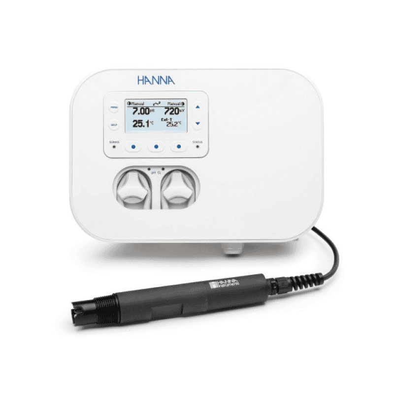 Hanna Instruments pH/ORP/Temperature Pool Controller for External Dosing Pumps, Panel with Flow Cell (BL131-20) - 2