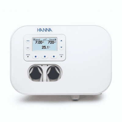 Hanna Instruments pH/ORP/Temperature Pool Controller for External Dosing Pumps, Panel with Flow Cell & Hanna Cloud (BL132-20) - 1