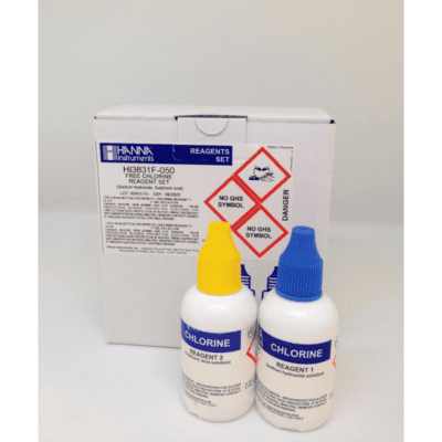Hanna Instruments Free Chlorine Test Kit Replacement Reagents 50 Tests (0.0–2.5 mg/L) (HI3831F-050) - 2