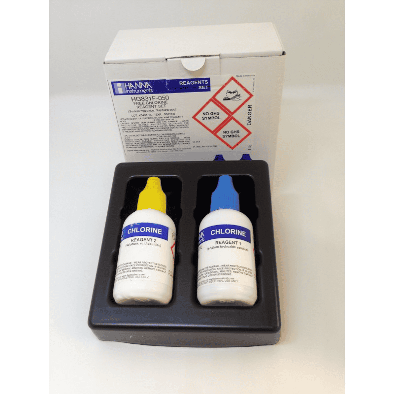 Hanna Instruments Free Chlorine Test Kit Replacement Reagents 50 Tests (0.0–2.5 mg/L) (HI3831F-050) - 1
